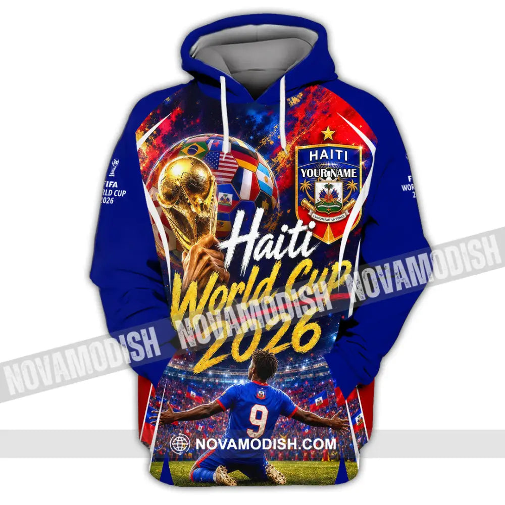 Unisex Shirt - Custom Haiti World Cup 2026 Shirt - Hoodie / S - T-shirt