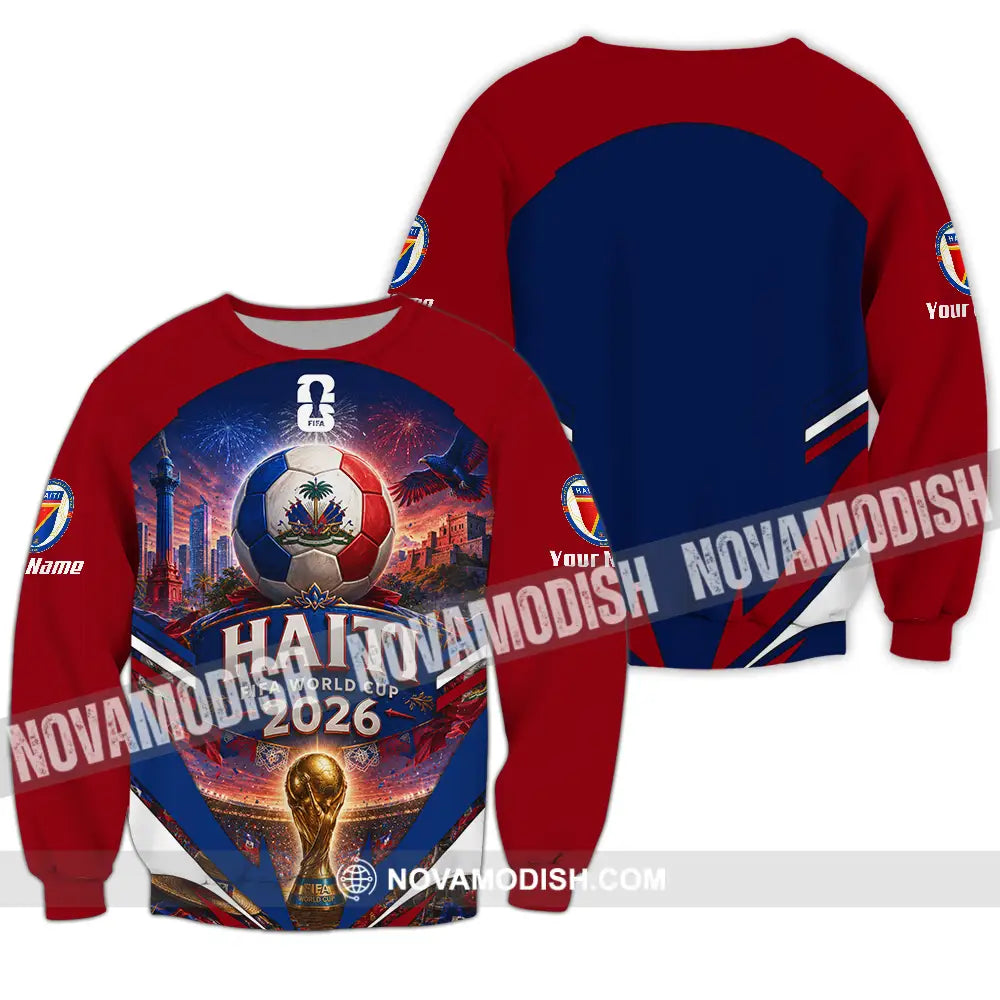 Unisex Shirt - Custom Haiti World Cup 2026 Shirt - Long Sleeve / S - T-shirt