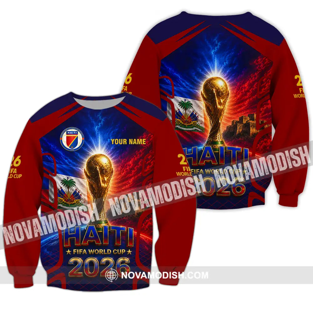 Unisex Shirt - Custom Haiti World Cup 2026 Shirt - Long Sleeve / S - T-shirt