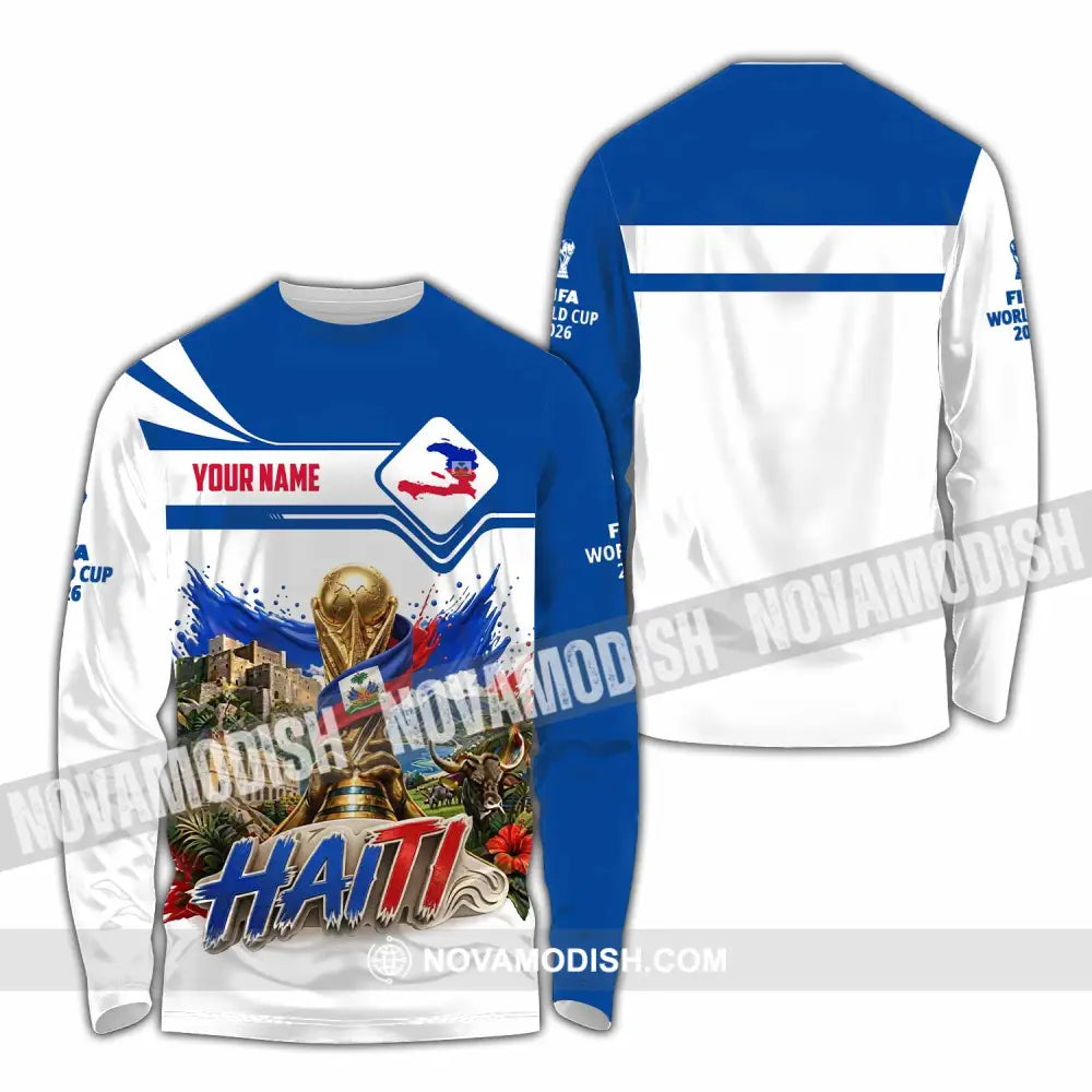 Unisex Shirt - Custom Haiti World Cup 2026 Shirt - Long Sleeve Shirt / S - T-shirt
