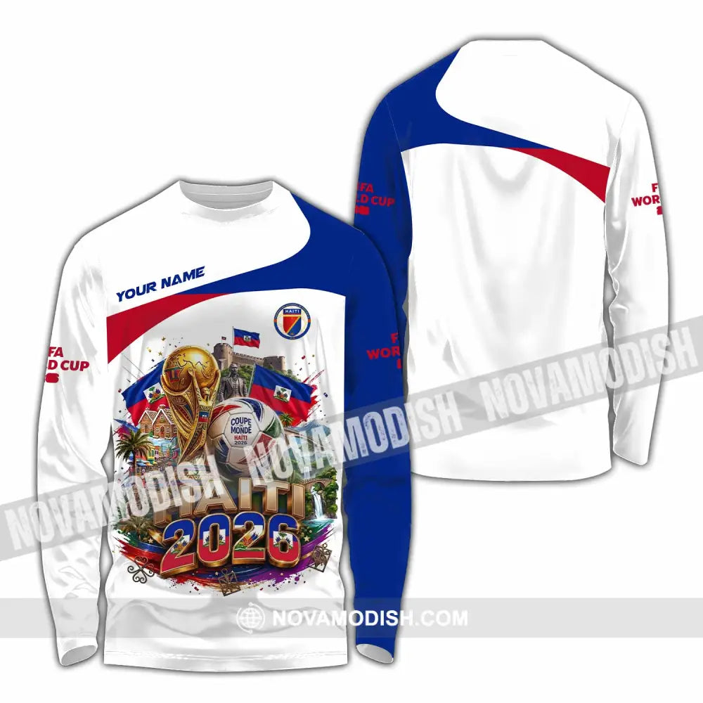 Unisex Shirt - Custom Haiti World Cup 2026 Shirt - Long Sleeve Shirt / S - T-shirt