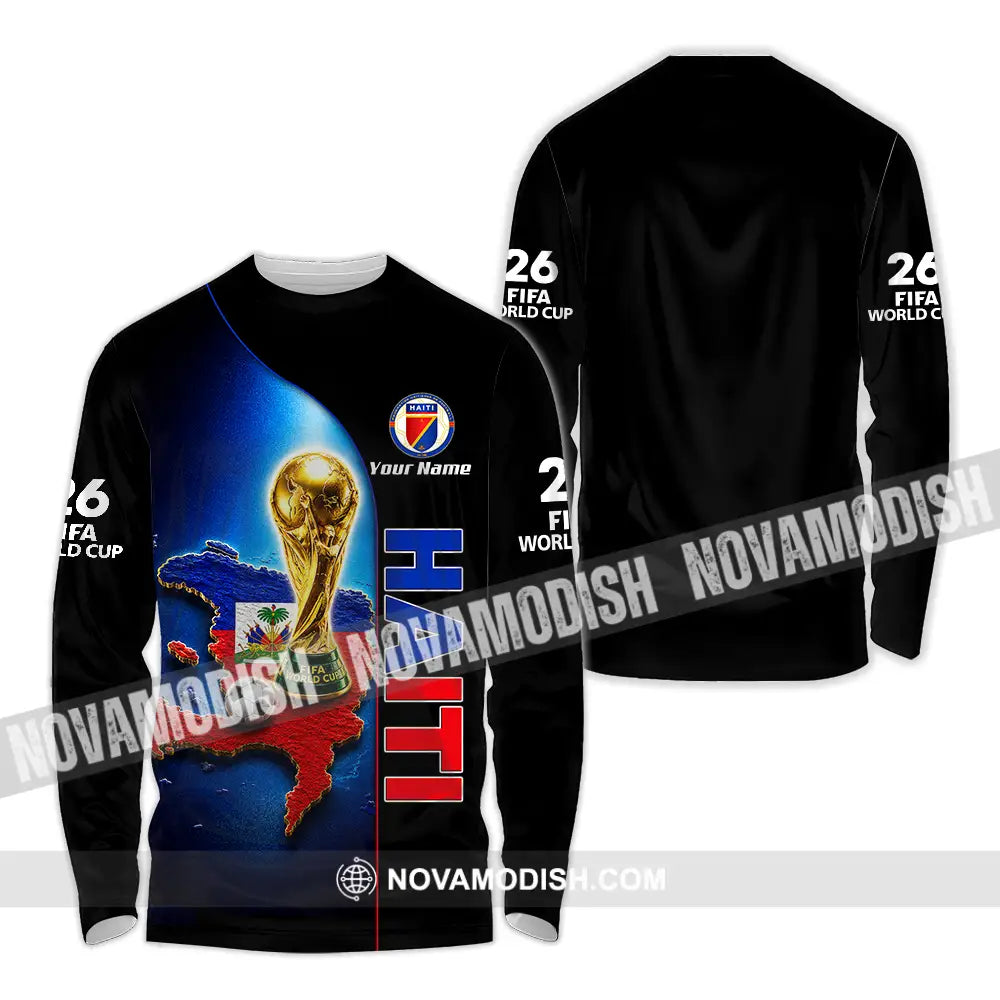 Unisex Shirt - Custom Haiti World Cup 2026 Shirt - Long Sleeve Shirt / S - T-shirt