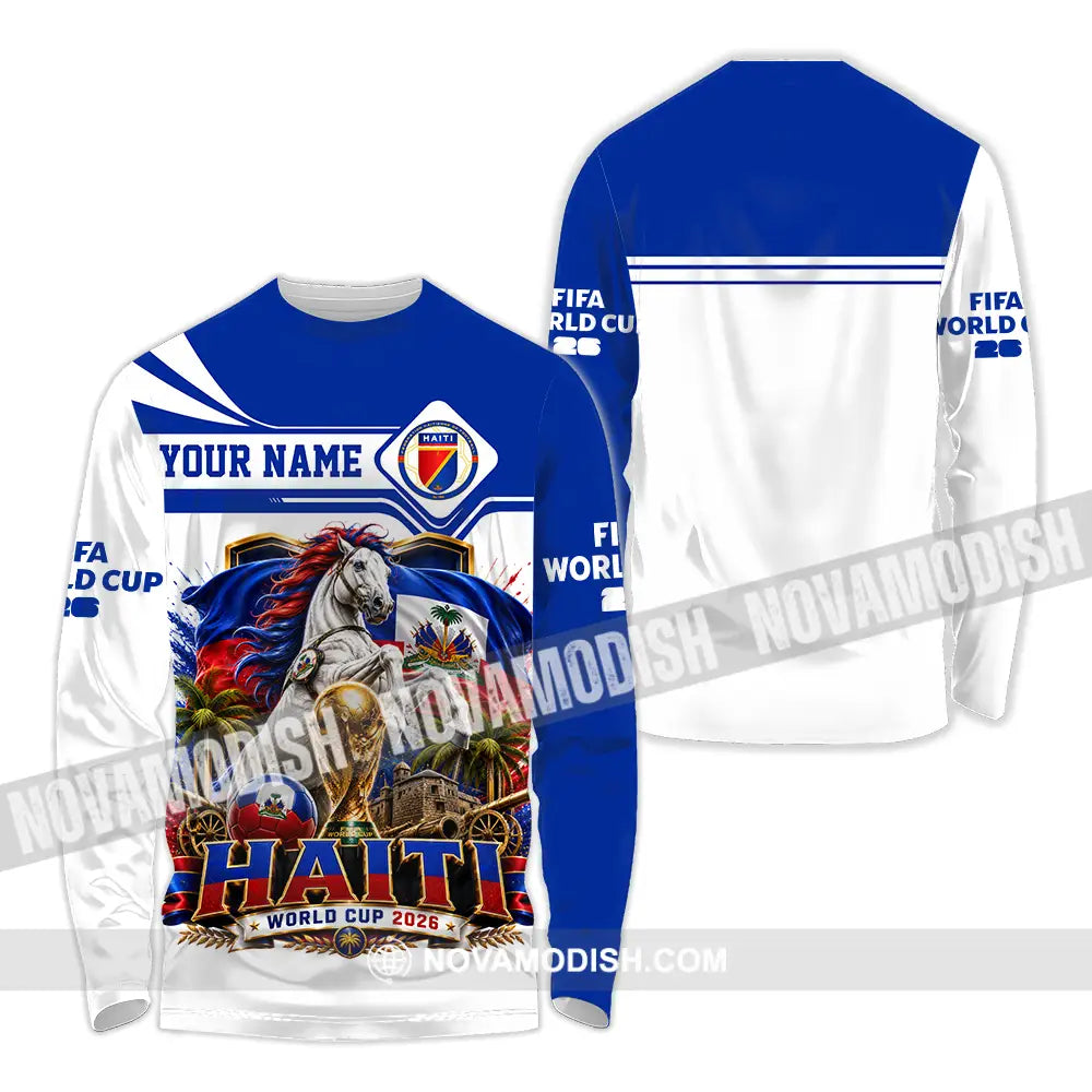 Unisex Shirt - Custom Haiti World Cup 2026 Shirt - Long Sleeve Shirt / S - T-shirt