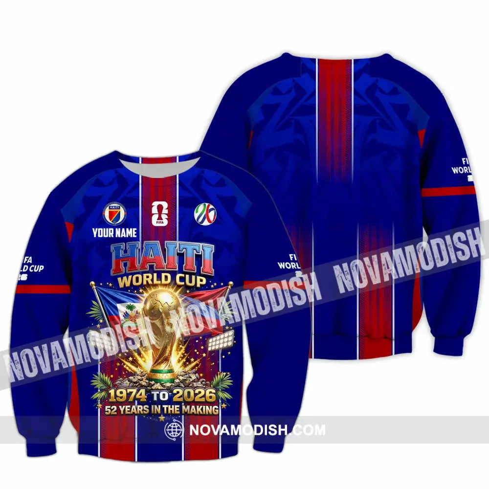 Unisex Shirt - Custom Haiti World Cup 2026 Shirt - Long Sleeve / S - T-shirt