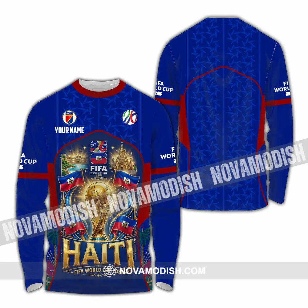 Unisex Shirt - Custom Haiti World Cup 2026 Shirt - Long Sleeve Shirt / S - T-shirt