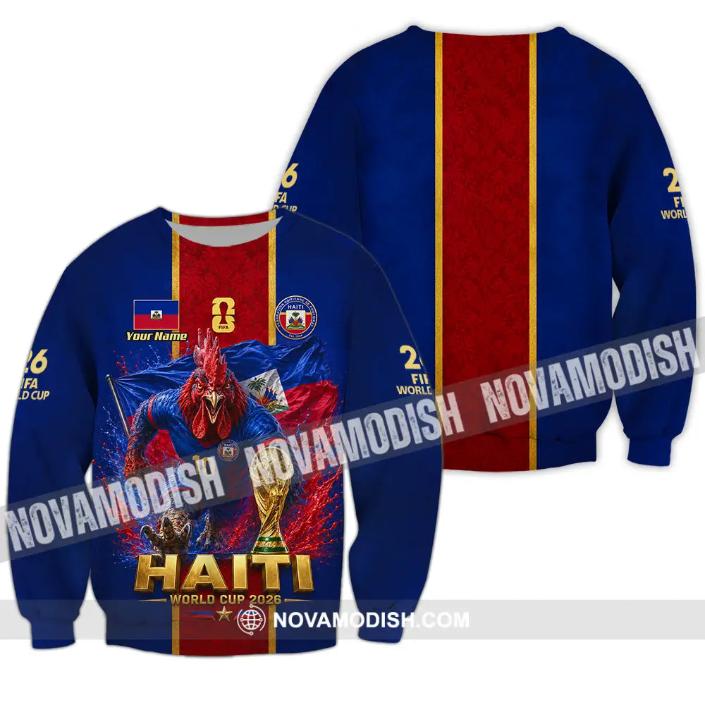 Unisex Shirt - Custom Haiti World Cup 2026 Shirt - Long Sleeve / S - T-shirt