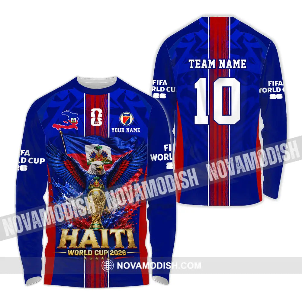 Unisex Shirt - Custom Haiti World Cup 2026 Shirt - Long Sleeve Shirt / S - T-shirt