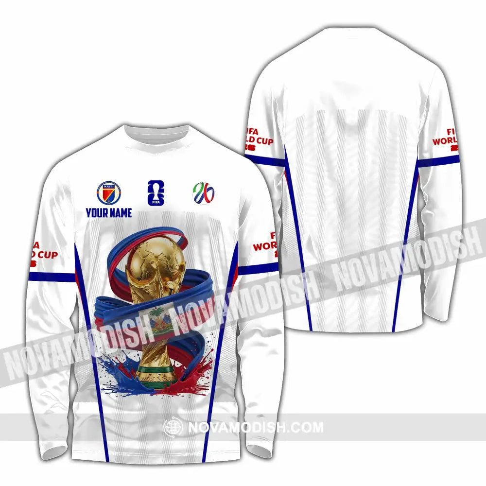 Unisex Shirt - Custom Haiti World Cup 2026 Shirt - Long Sleeve Shirt / S - T-shirt