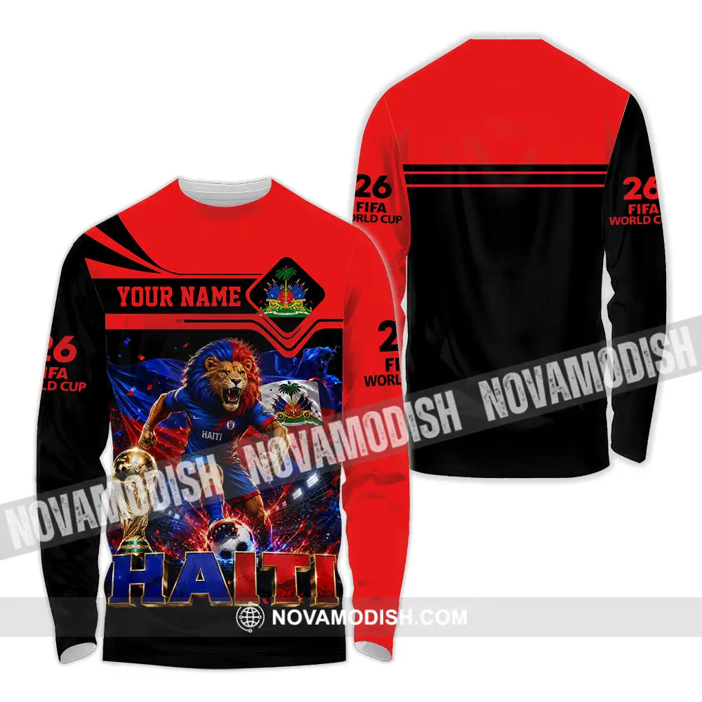Unisex Shirt - Custom Haiti World Cup 2026 Shirt - Long Sleeve Shirt / S - T-shirt