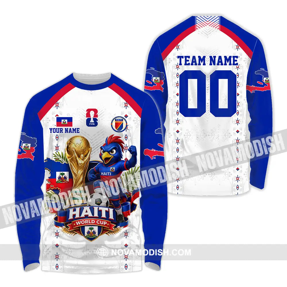 Unisex Shirt - Custom Haiti World Cup 2026 Shirt - Long Sleeve Shirt / S - T-shirt