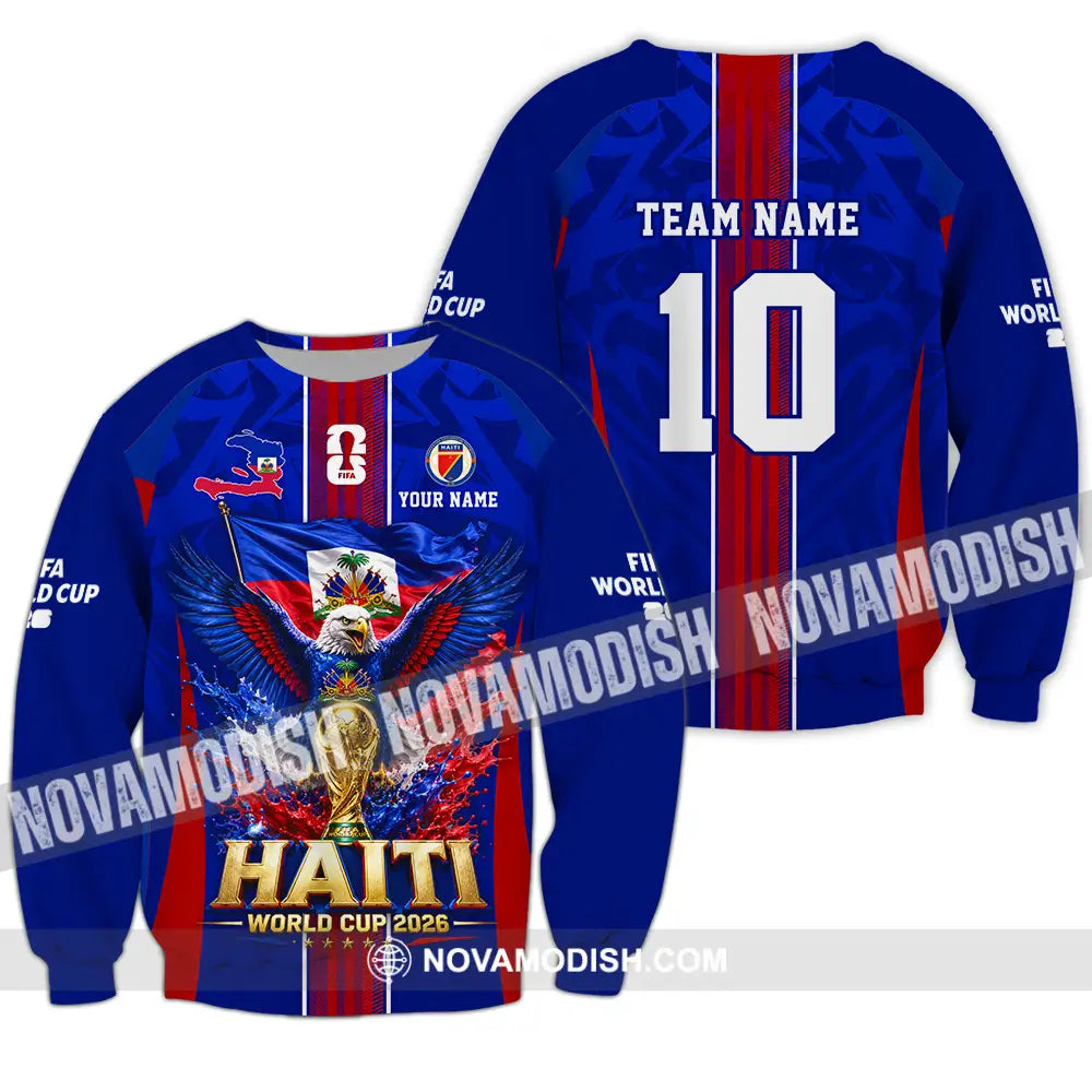Unisex Shirt - Custom Haiti World Cup 2026 Shirt - Long Sleeve / S - T-shirt