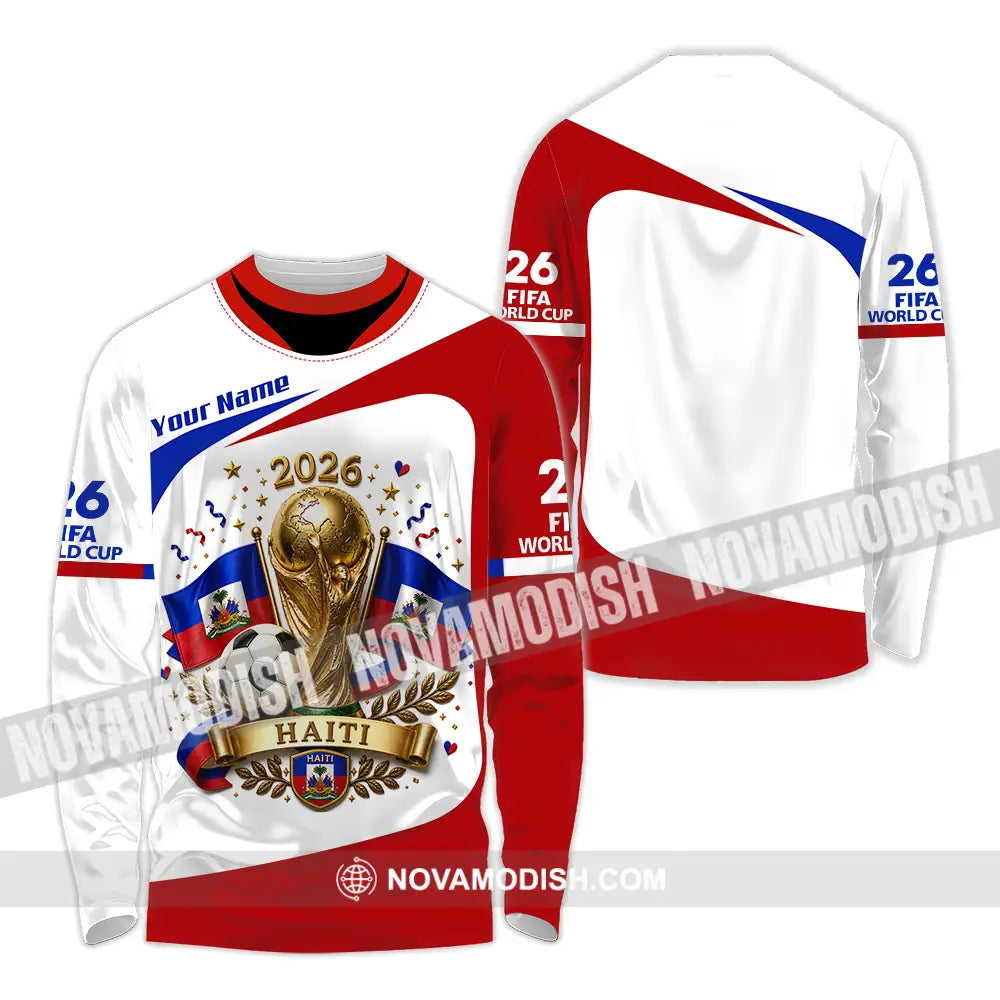 Unisex Shirt - Custom Haiti World Cup 2026 Shirt - Long Sleeve Shirt / S - T-shirt