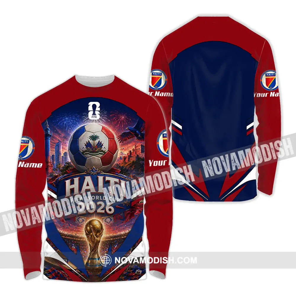 Unisex Shirt - Custom Haiti World Cup 2026 Shirt - Long Sleeve Shirt / S - T-shirt