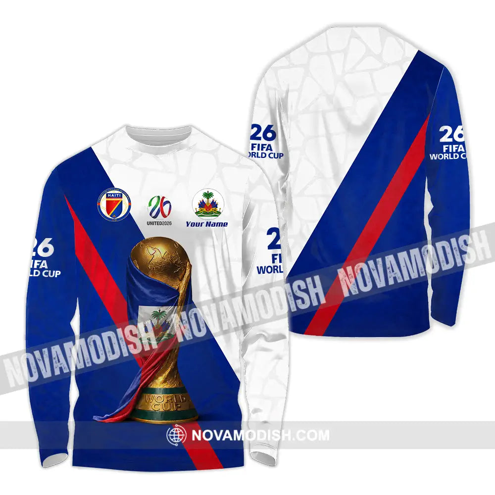Unisex Shirt - Custom Haiti World Cup 2026 Shirt - Long Sleeve Shirt / S - T-shirt