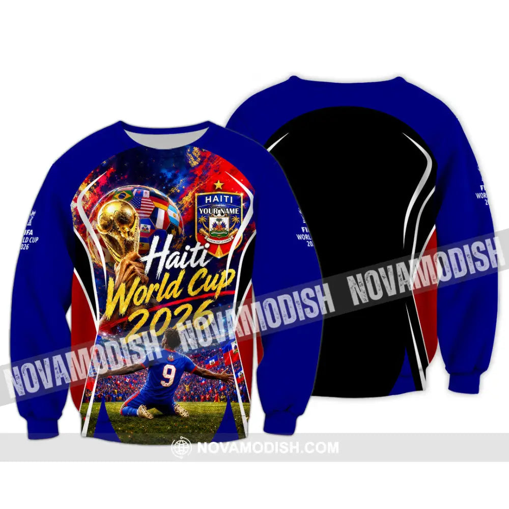 Unisex Shirt - Custom Haiti World Cup 2026 Shirt - Long Sleeve / S - T-shirt