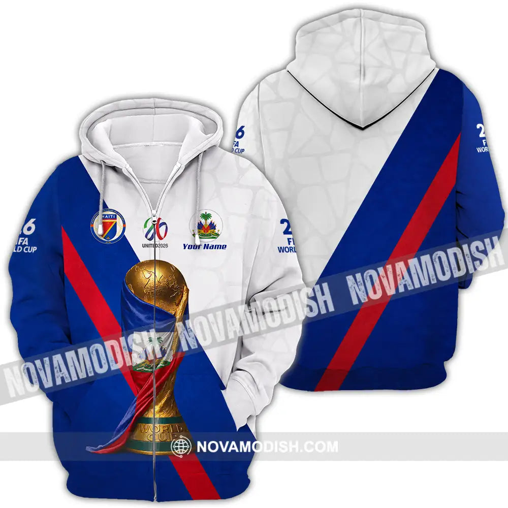 Unisex Shirt - Custom Haiti World Cup 2026 Shirt - Zipper Hoodie / S - T-shirt