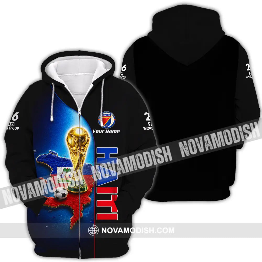 Unisex Shirt - Custom Haiti World Cup 2026 Shirt - Zipper Hoodie / S - T-shirt