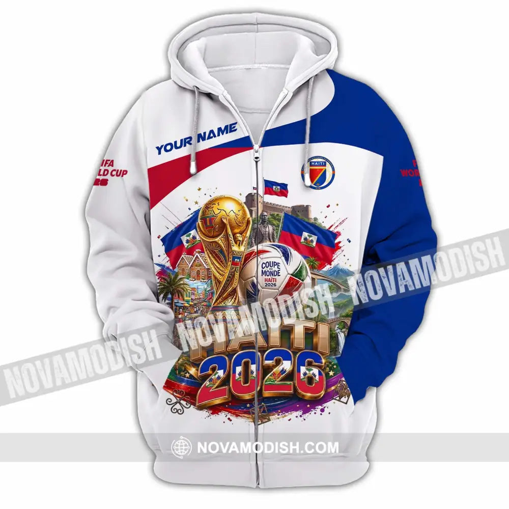Unisex Shirt - Custom Haiti World Cup 2026 Shirt - Zipper Hoodie / S - T-shirt