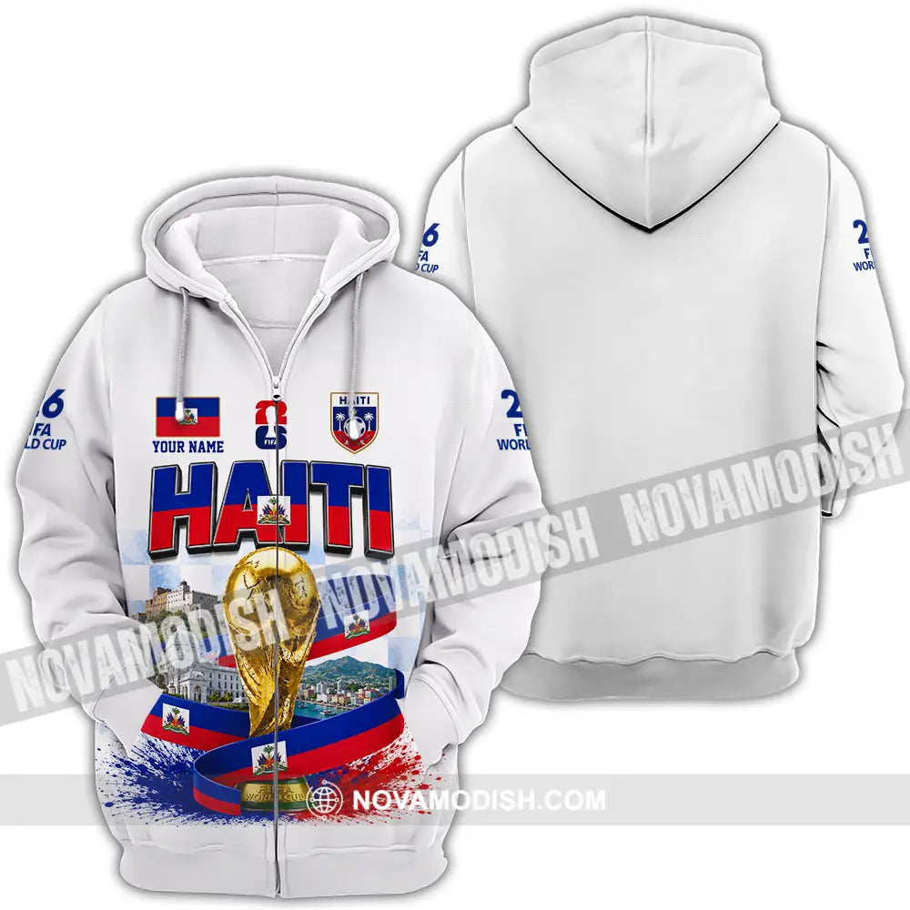 Unisex Shirt - Custom Haiti World Cup 2026 Shirt - Zipper Hoodie / S - T-shirt