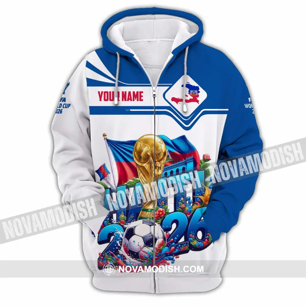 Unisex Shirt - Custom Haiti World Cup 2026 Shirt - Zipper Hoodie / S - T-shirt