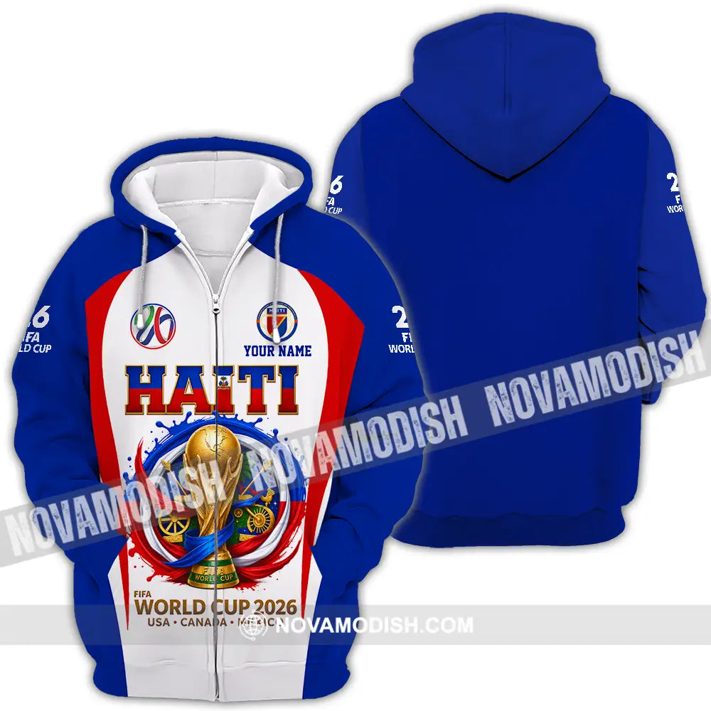 Unisex Shirt - Custom Haiti World Cup 2026 Shirt - Zipper Hoodie / S - T-shirt