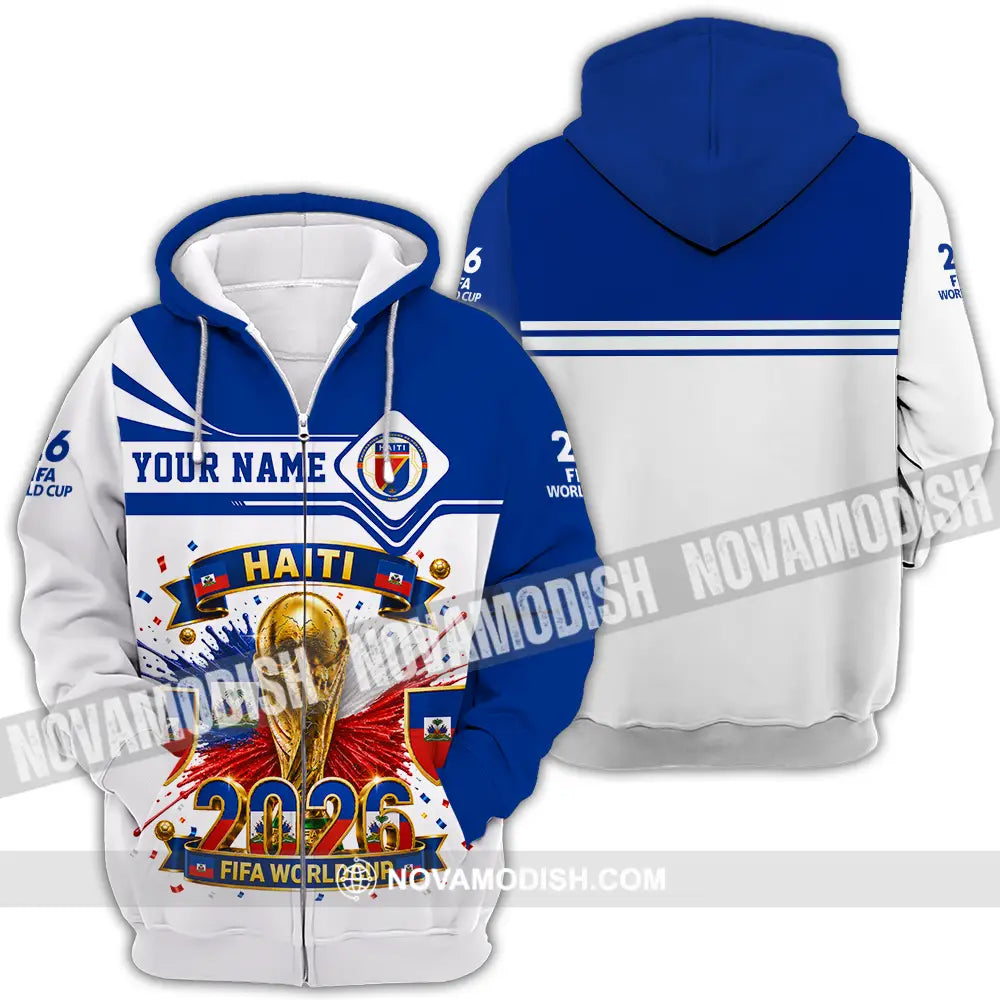 Unisex Shirt - Custom Haiti World Cup 2026 Shirt - Zipper Hoodie / S - T-shirt