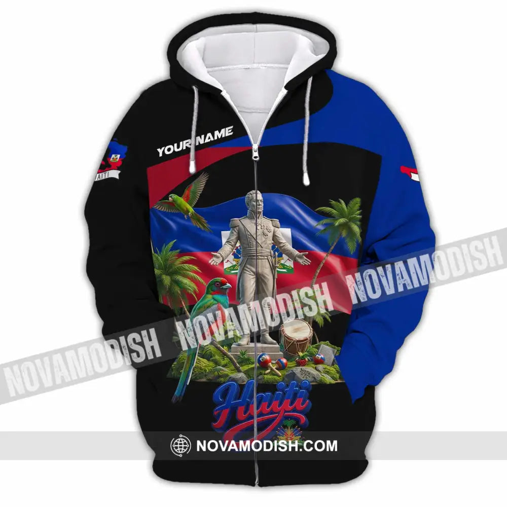Unisex Shirt - Custom Haiti Shirt - Zipper Hoodie / S - T-shirt