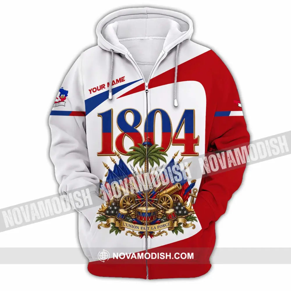 Unisex Shirt - Custom Haiti Shirt - Zipper Hoodie / S - T-shirt