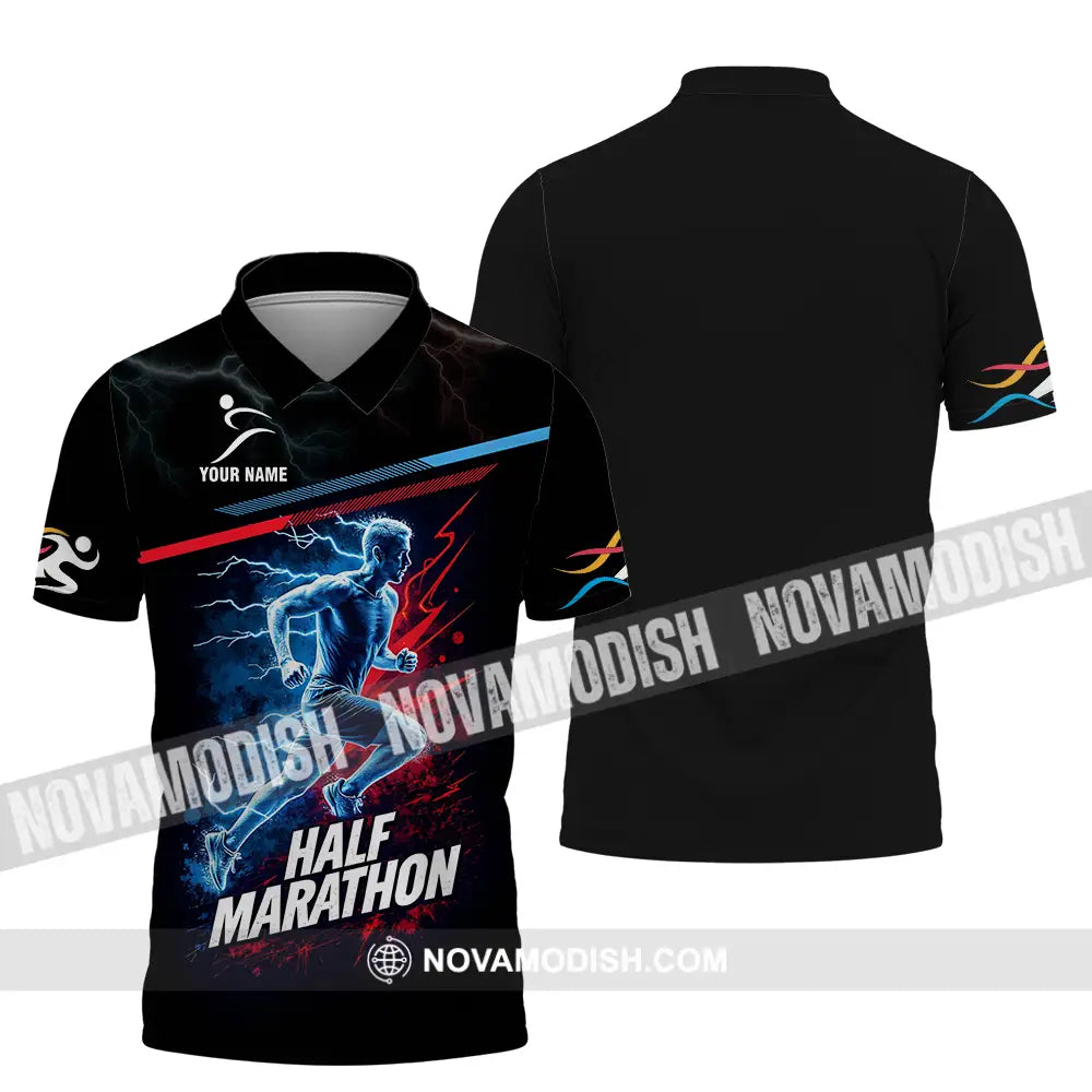 Unisex Shirt - Custom Half Marathon 3D Shirt Polo Shirt / S T-shirt