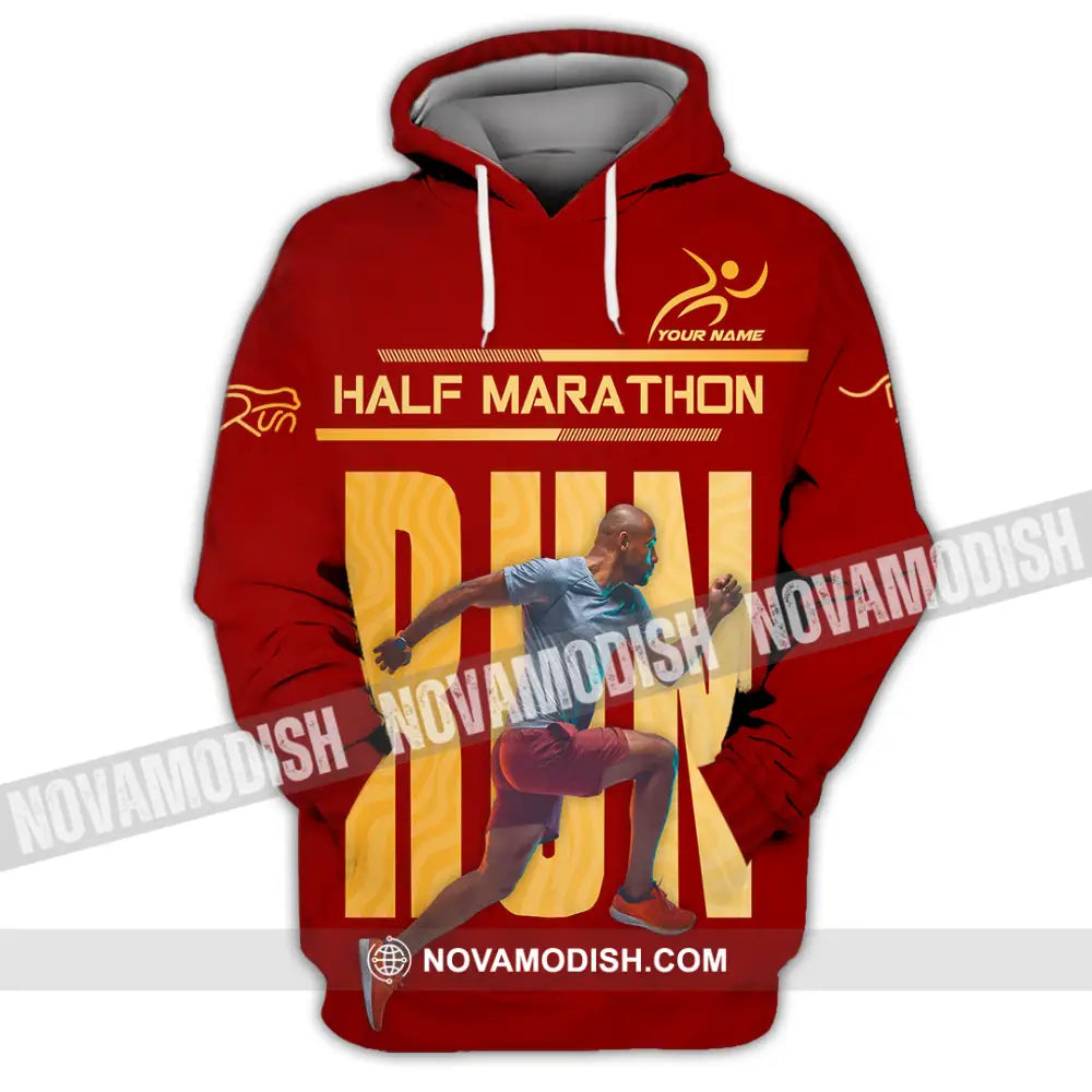 Unisex Shirt - Custom Half Marathon Run 3D Shirt Hoodie / S T-shirt