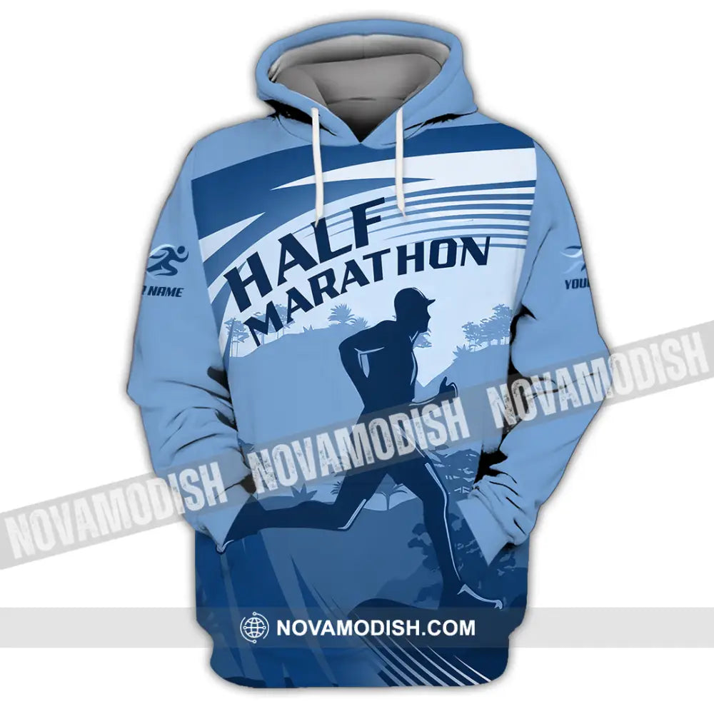 Unisex Shirt - Custom Half Marathon Run 3D Shirt Hoodie / S T-shirt