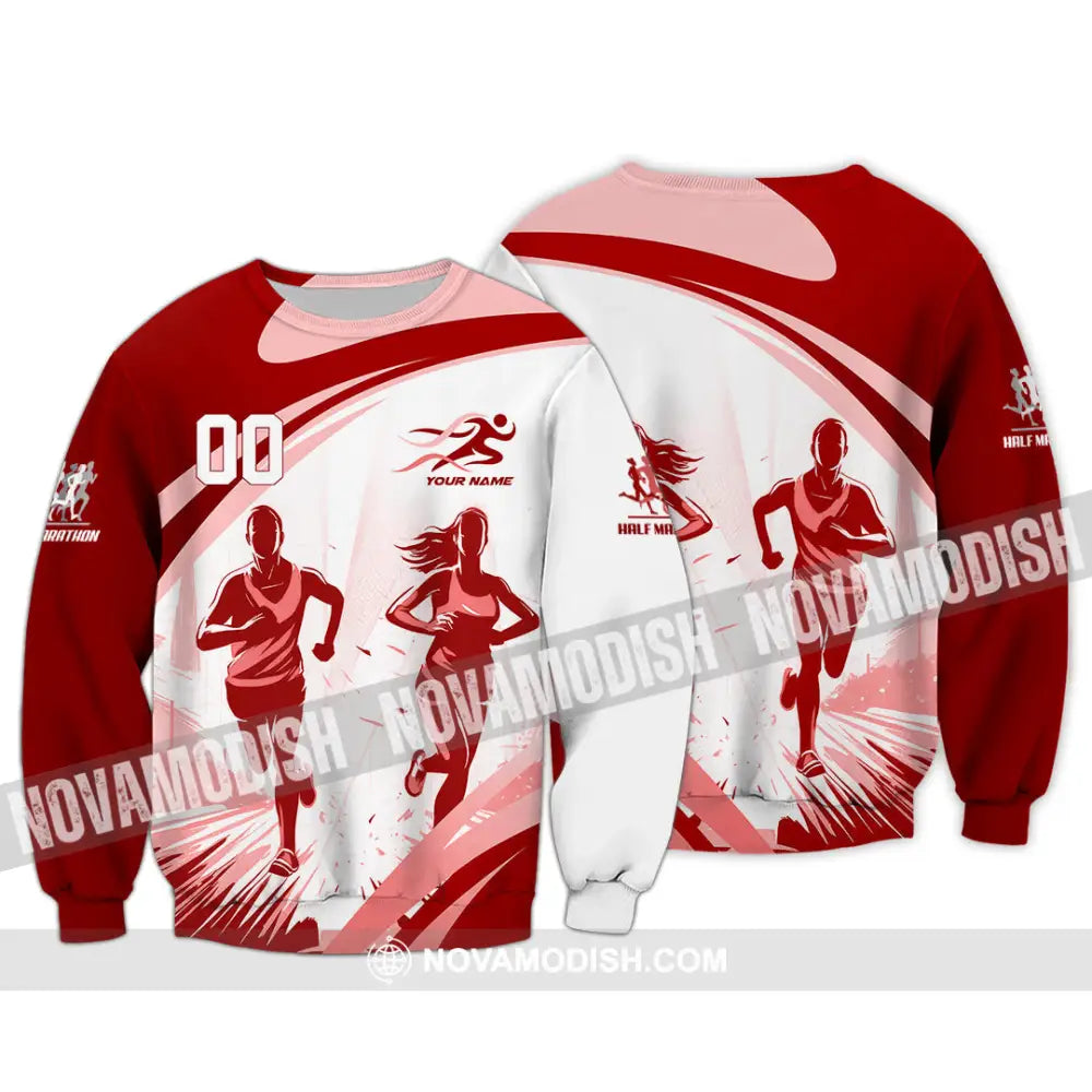 Unisex Shirt - Custom Half Marathon Run 3D Shirt Long Sleeve / S T-shirt