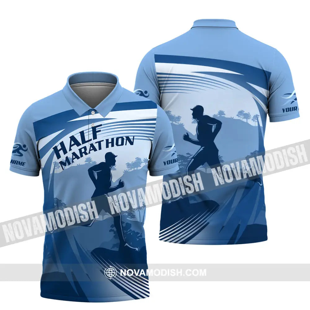 Unisex Shirt - Custom Half Marathon Run 3D Shirt Polo Shirt / S T-shirt