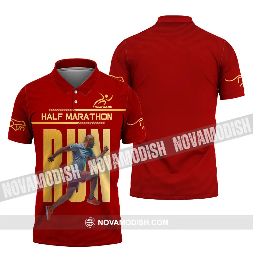 Unisex Shirt - Custom Half Marathon Run 3D Shirt Polo Shirt / S T-shirt