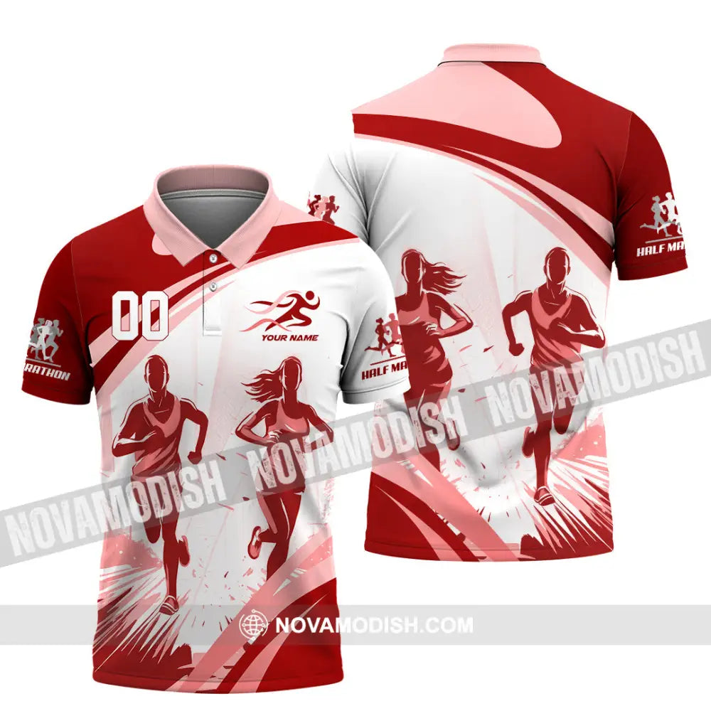 Unisex Shirt - Custom Half Marathon Run 3D Shirt Polo Shirt / S T-shirt