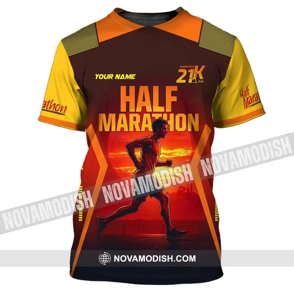 Unisex Shirt - Custom Half Marathon Run 3D Shirt T-Shirt / S T-shirt