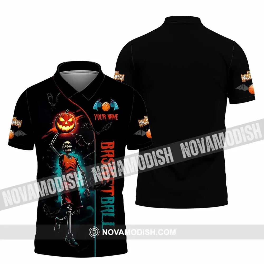 Unisex Shirt - Custom Halloween Basketball Sport Shirt Polo Shirt / S T-shirt
