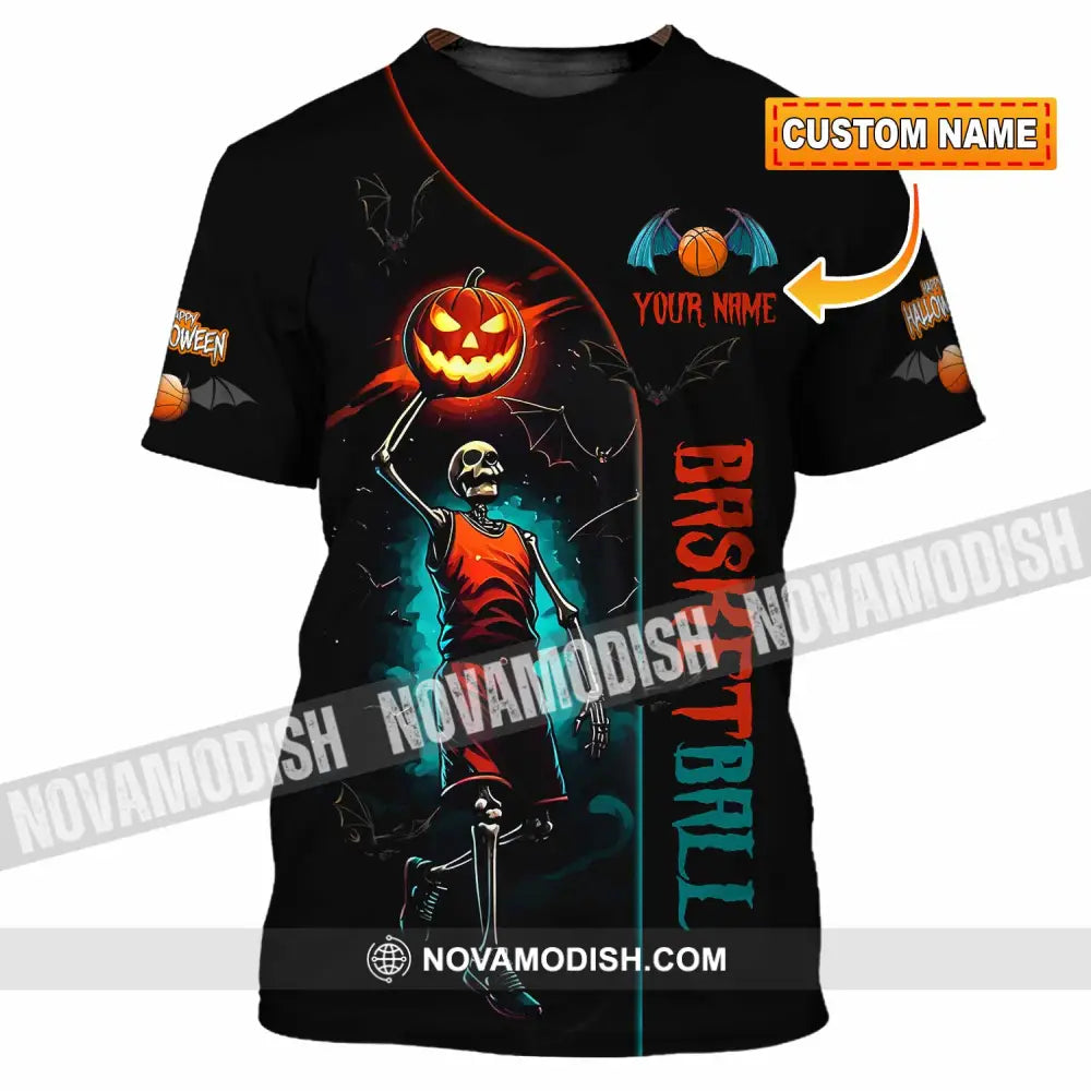 Unisex Shirt - Custom Halloween Basketball Sport Shirt T-shirt