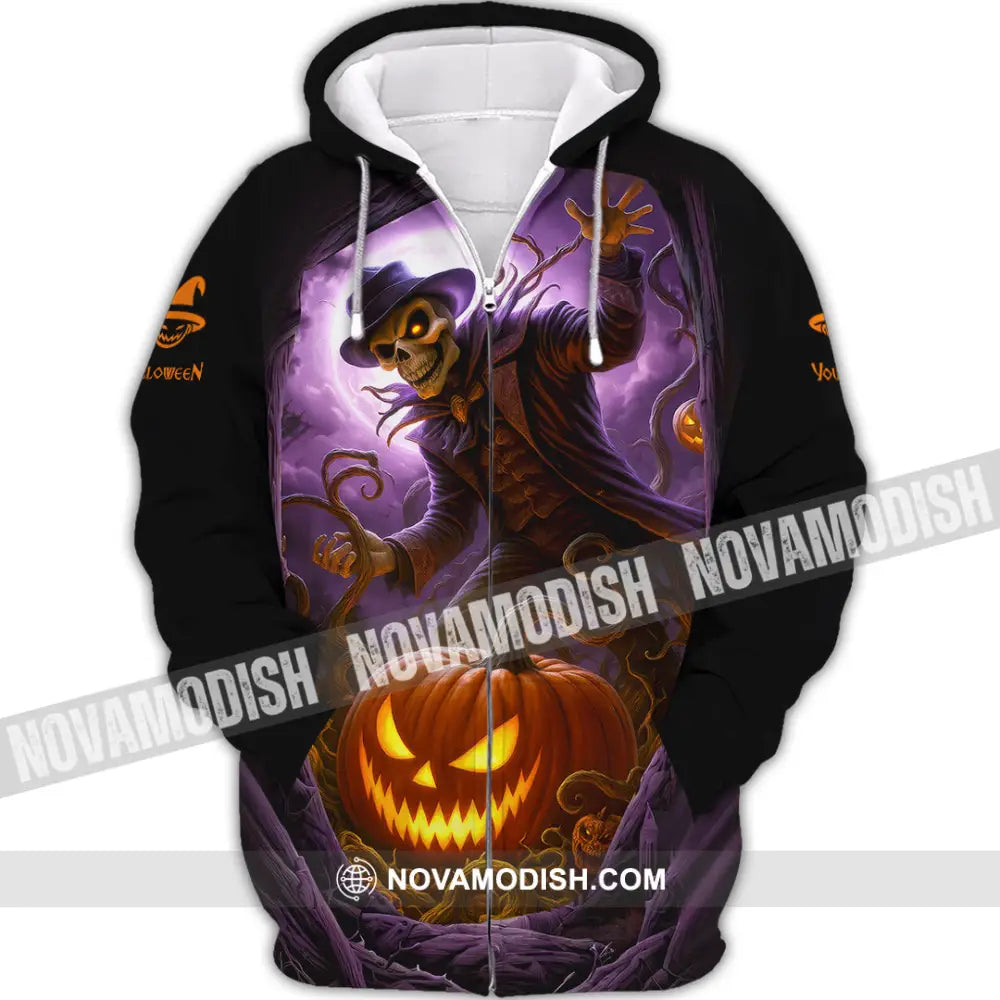 Unisex Shirt - Custom Halloween Design Shirt Zipper Hoodie / S T-shirt