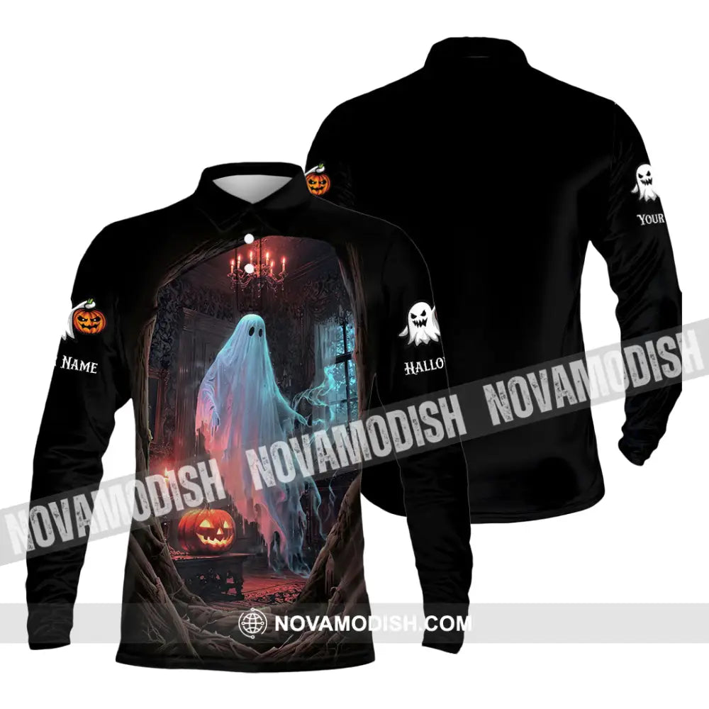 Unisex Shirt - Custom Halloween Shirt Long Sleeve Polo / S T-shirt