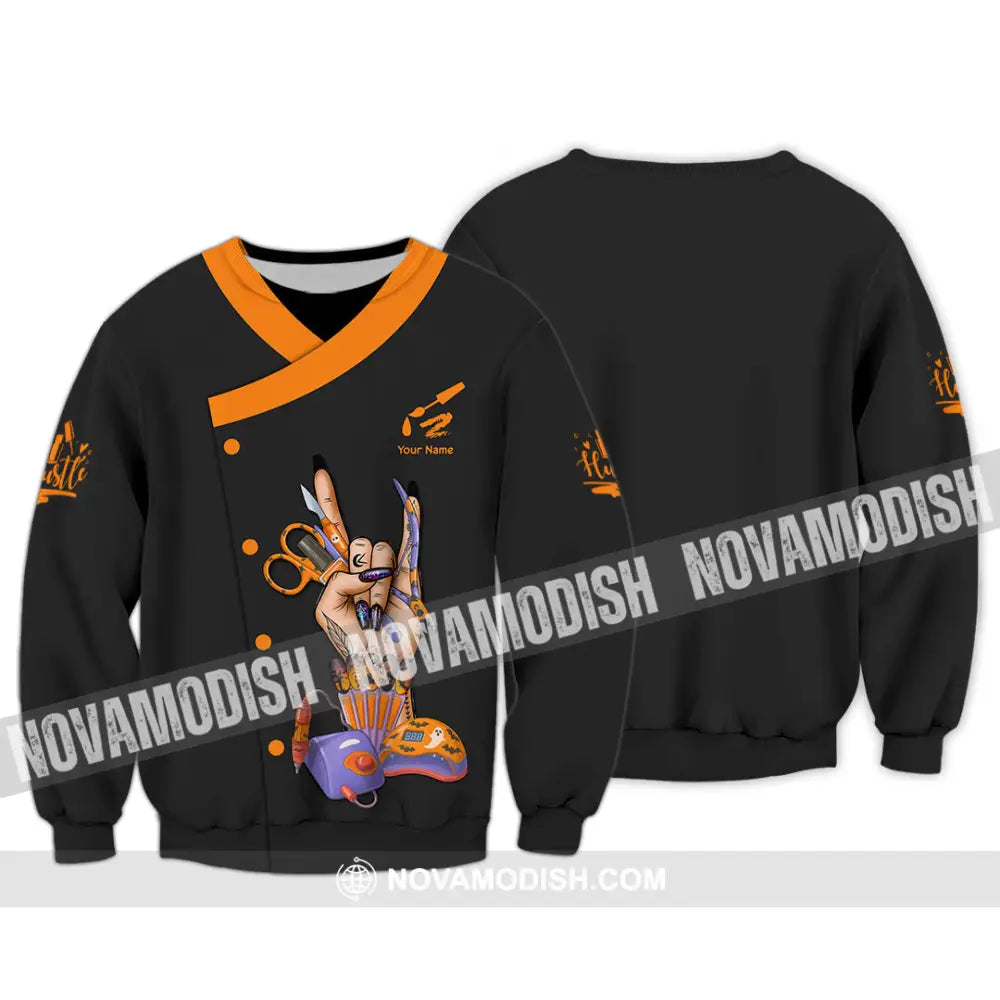 Unisex Shirt - Custom Halloween Nails Artist Shirt Long Sleeve / S T-shirt