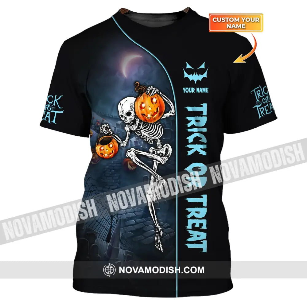 Unisex Shirt Custom Halloween T-Shirt Trick Or Treat For / S