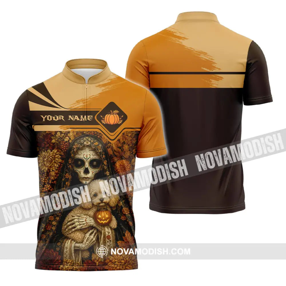 Unisex Shirt - Custom Halloween Shirt - Zipper Polo Shirt / S - T-shirt