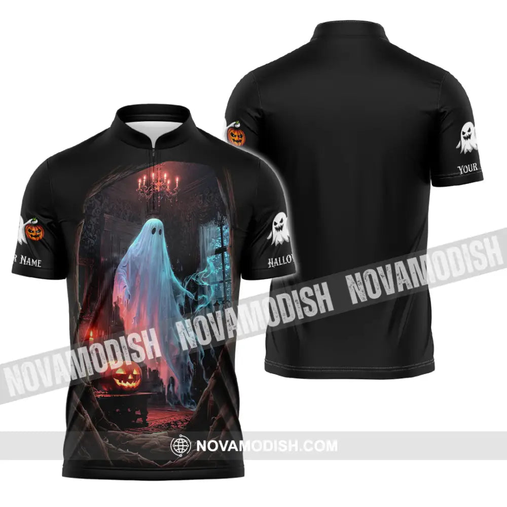 Unisex Shirt - Custom Halloween Shirt Zipper Polo Shirt / S T-shirt