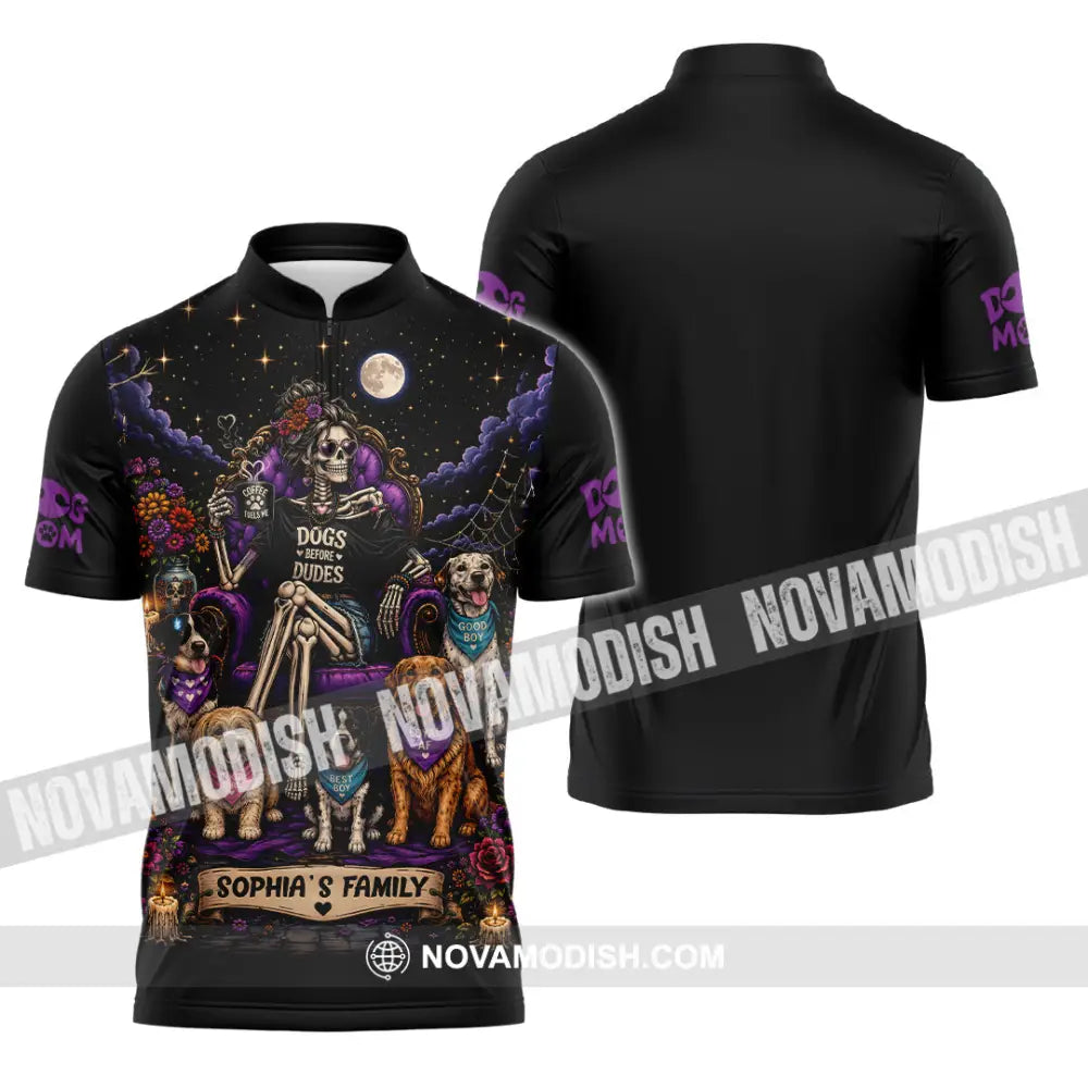 Unisex Shirt - Custom Halloween Shirt - Zipper Polo Shirt / S - T-shirt