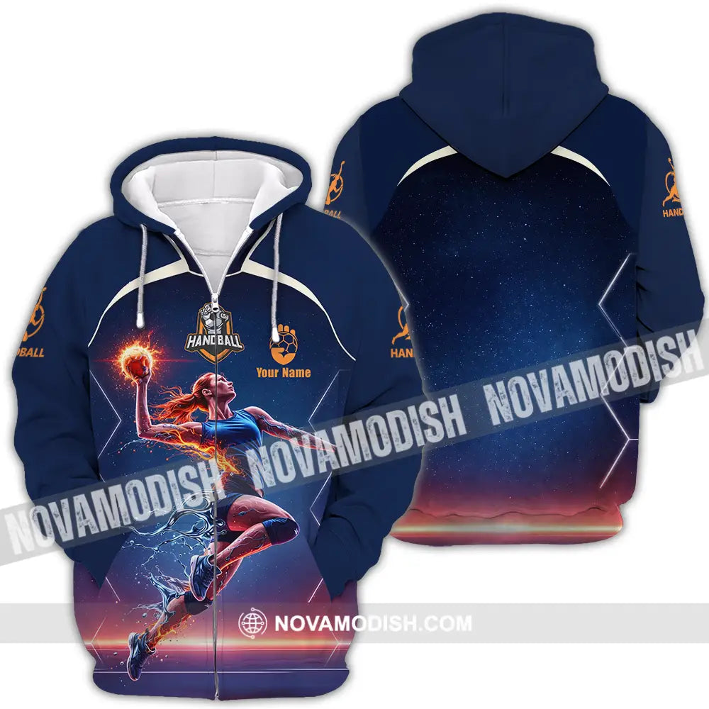 Unisex Shirt - Custom Handball 3D Shirt - Zipper Hoodie / S - T-shirt