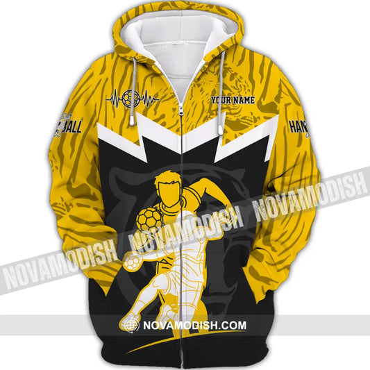 Unisex Shirt - Custom Handball Shirt Zipper Hoodie / S T-shirt