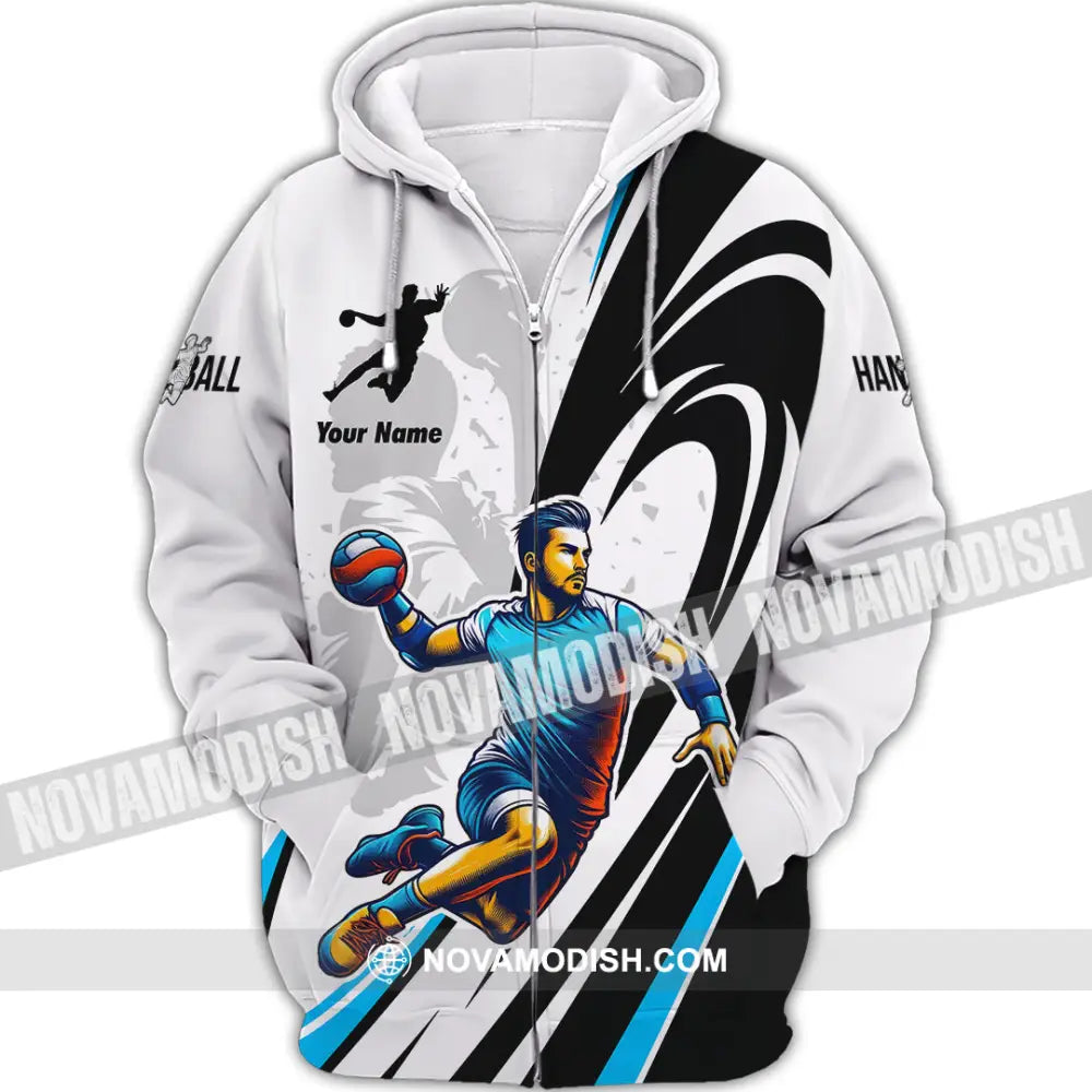 Unisex Shirt - Custom Handball Shirt Zipper Hoodie / S T-shirt