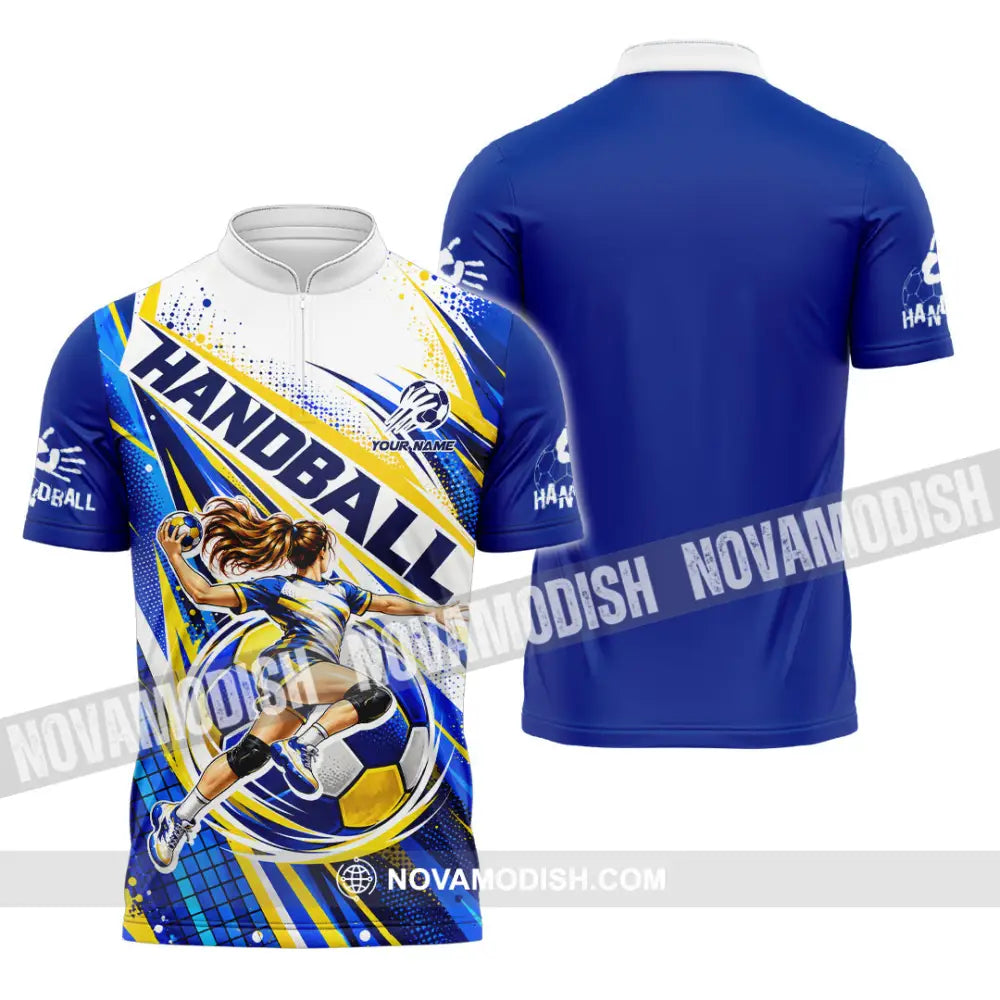 Unisex Shirt - Custom Handball Shirt - Zipper Polo Shirt / S - T-shirt