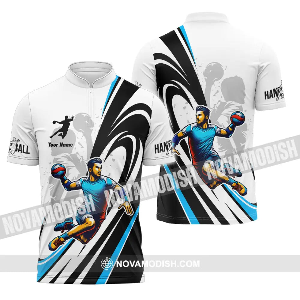Unisex Shirt - Custom Handball Shirt Zipper Polo Shirt / S T-shirt